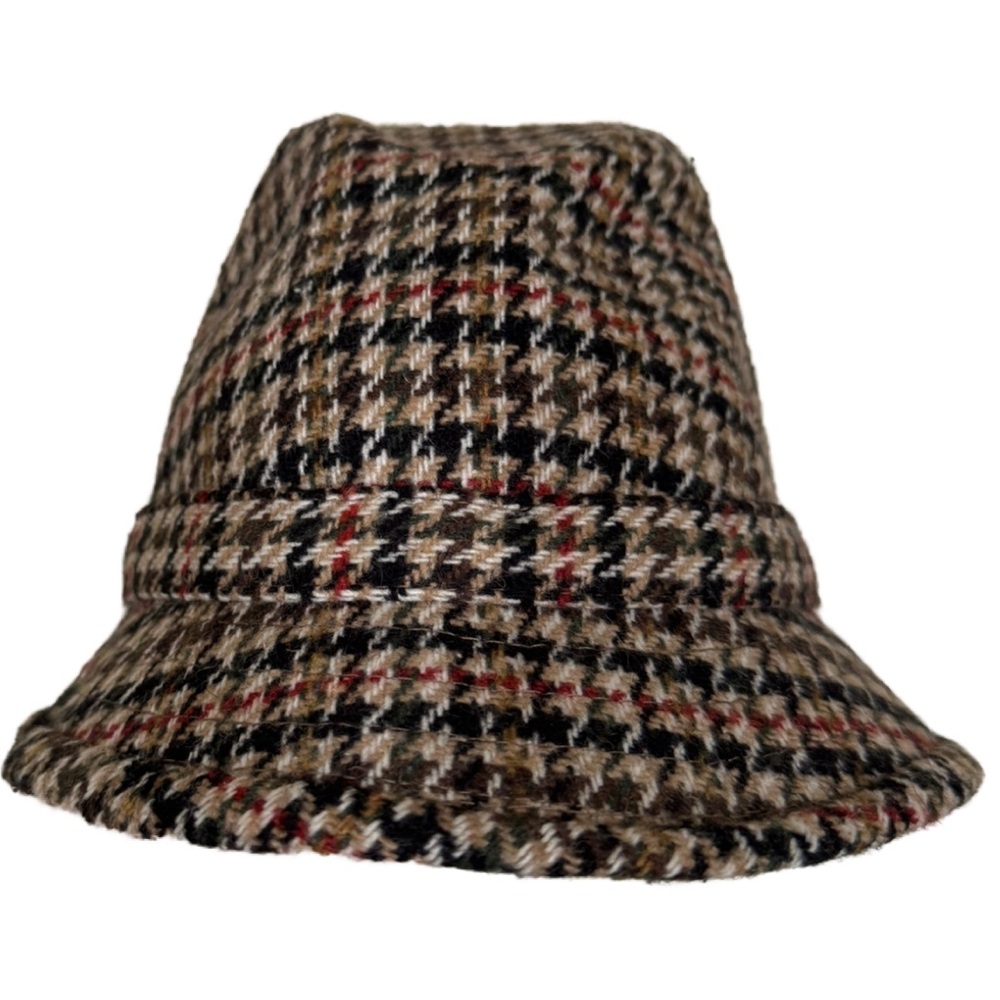 Dunne & Co houndstooth wool-blend hat